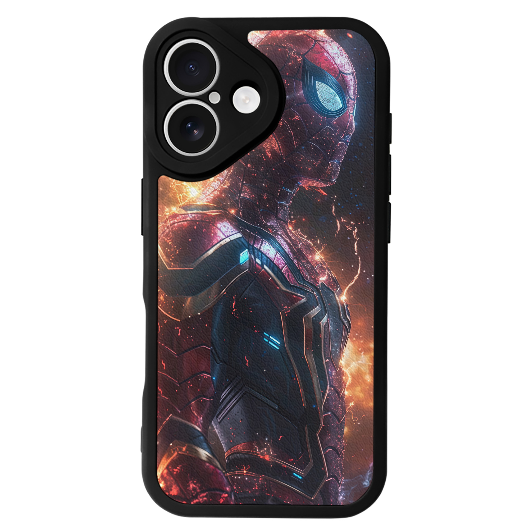 （画像用） Spider Man スパイダーマン 【iPhone 16シリーズ対応】シリコンスマホケース（レザー調） 材質：シリコン